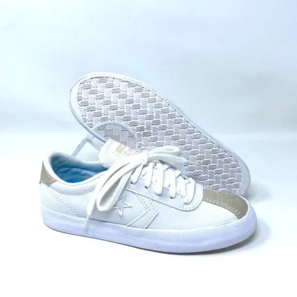 Converse Women 568901C Breakpoint Metallic Industrial Glam Low Top White Sneaker - Picture 4 of 10